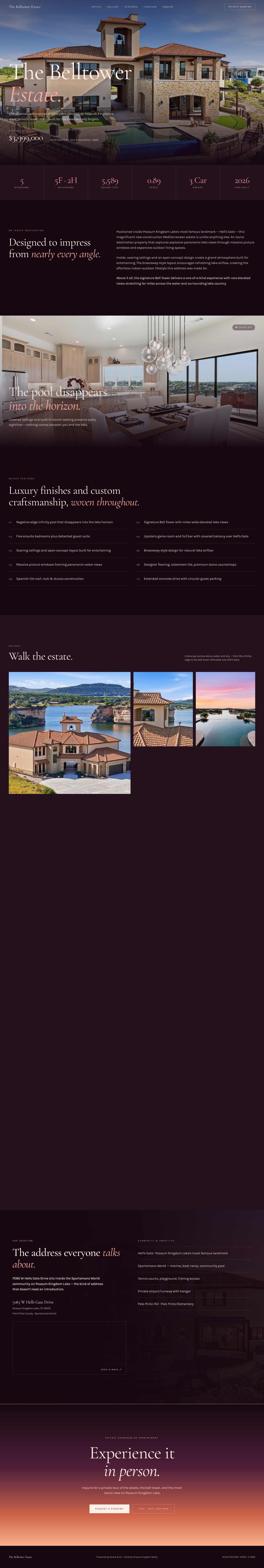 Belltower House website homepage screenshot